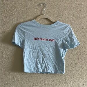 Light Blue Cropped Tee